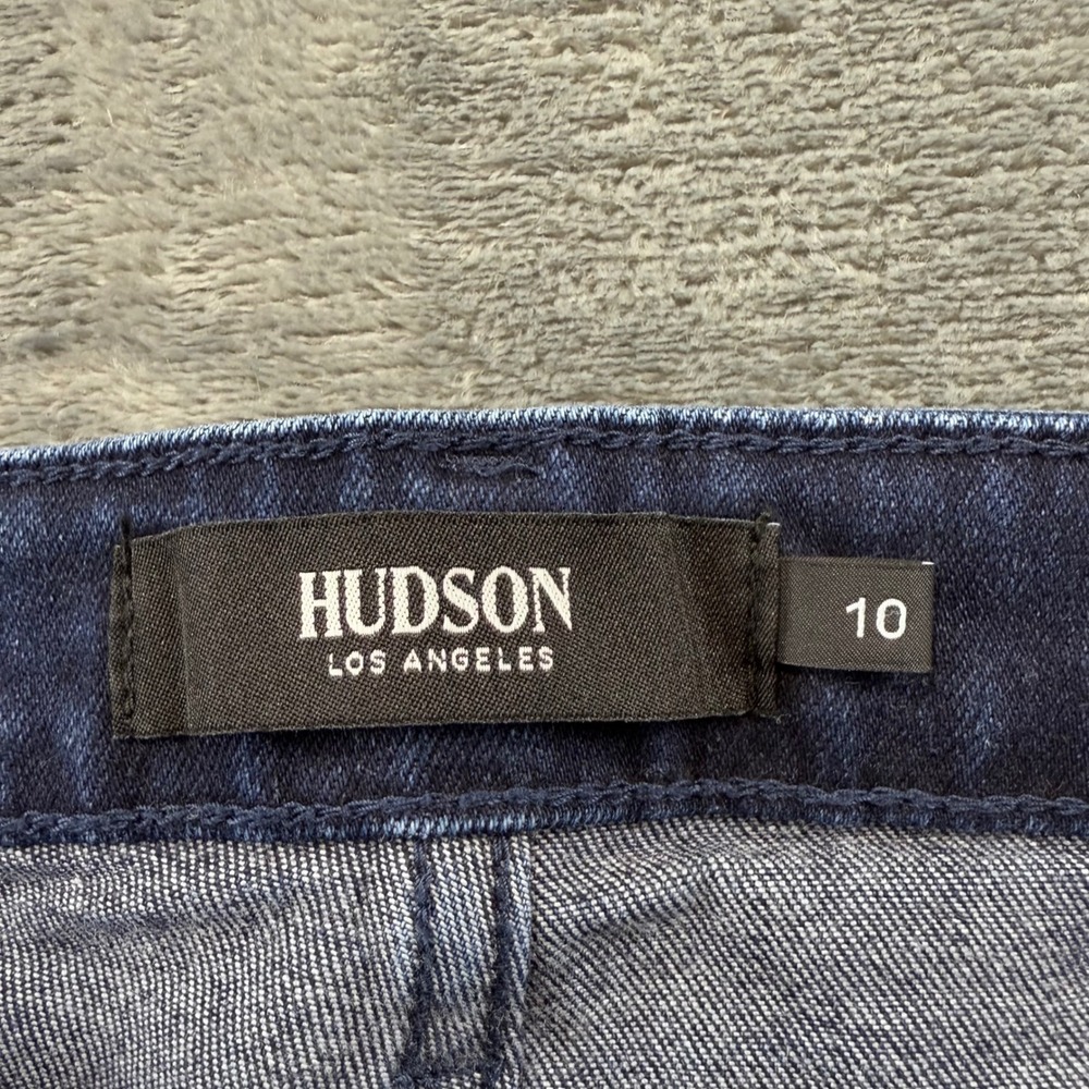 Hudson Los Angeles Women Dark Wash Straight Leg Jeans Size 10 Stretch Denim - Picture 2 of 8